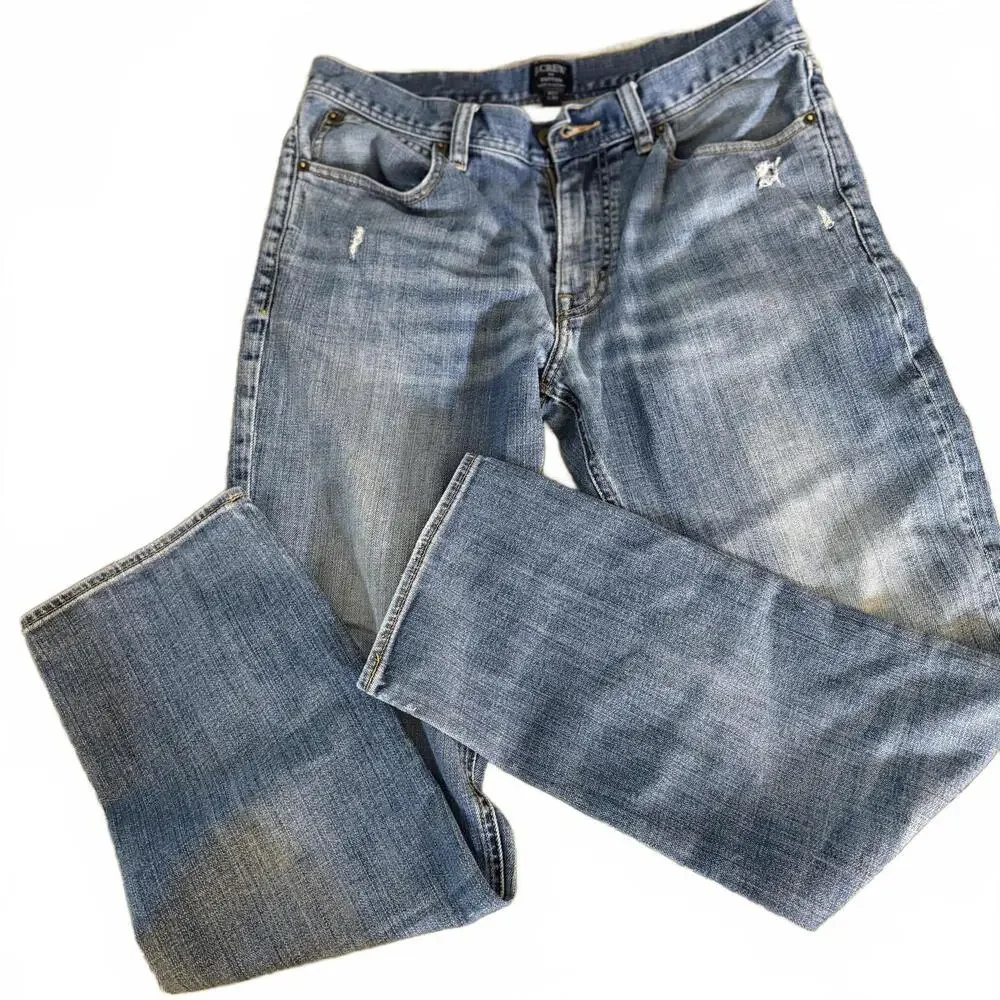 Men's J. Crew Sutton Jeans 31x30. Lightly‎ distressed. Cotton/Elastane Preppy